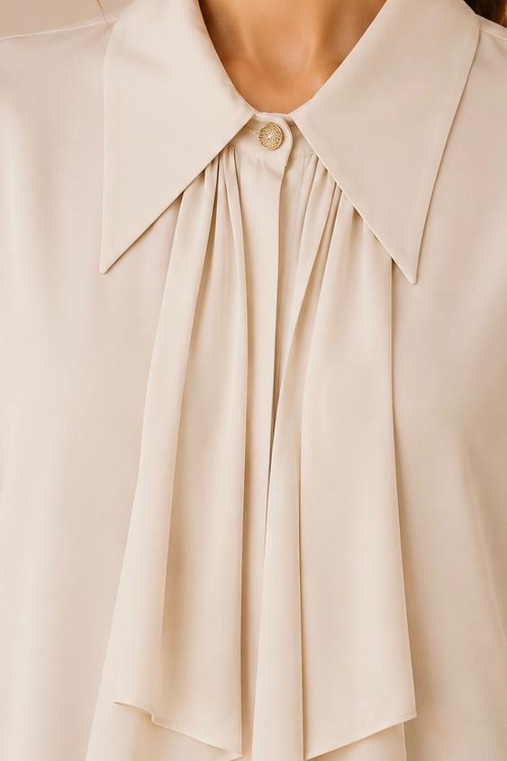 Collared Tie Neck Shirt