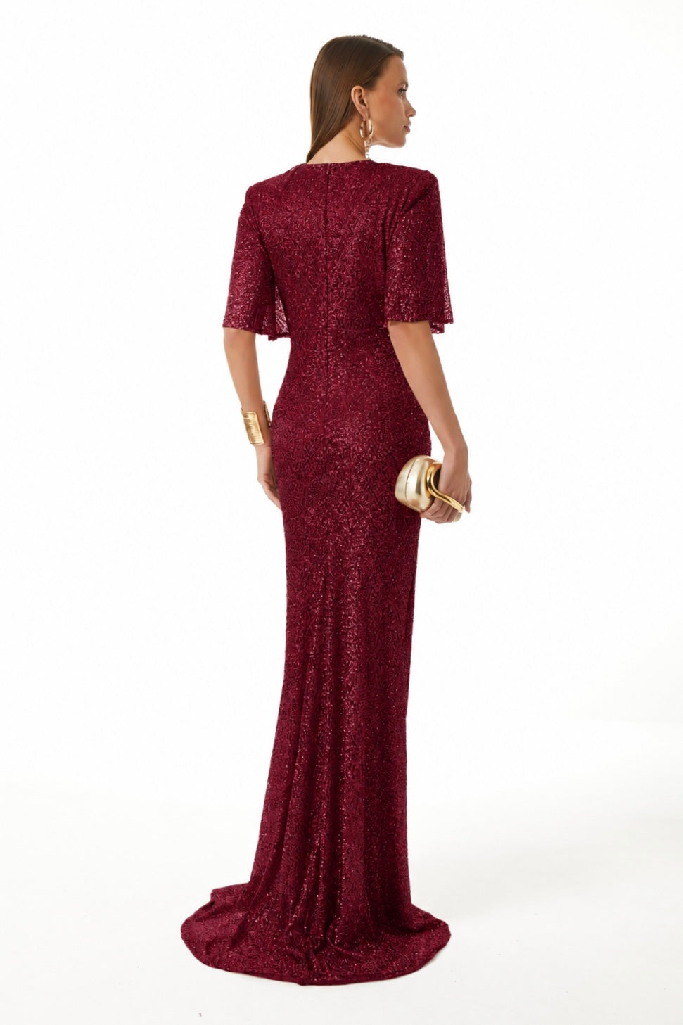 Sequin Knot Maxi Dress