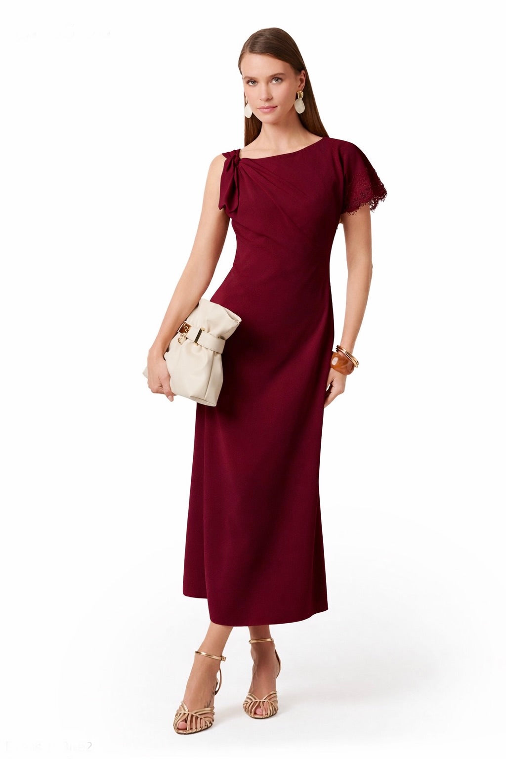 Asymmetric Detail Long Dress