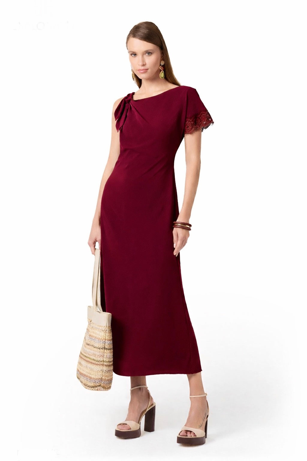 Asymmetric Detail Long Dress