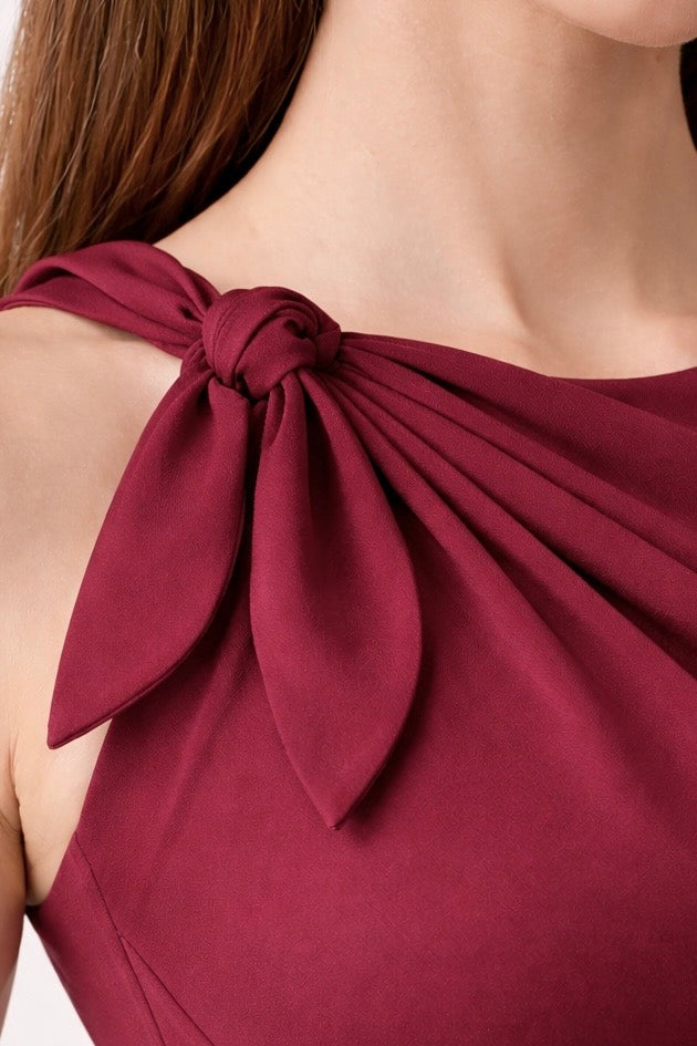 Asymmetric Detail Long Dress