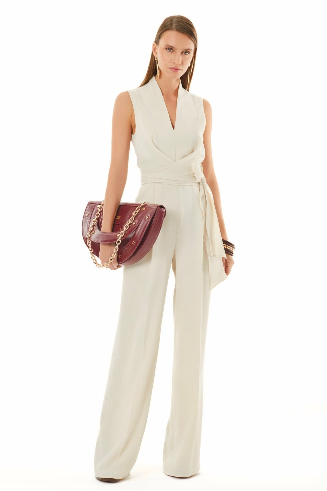 Wrap Belt Wide-Leg Jumpsuit