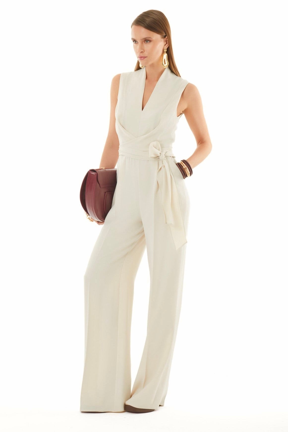 Wrap Belt Wide-Leg Jumpsuit
