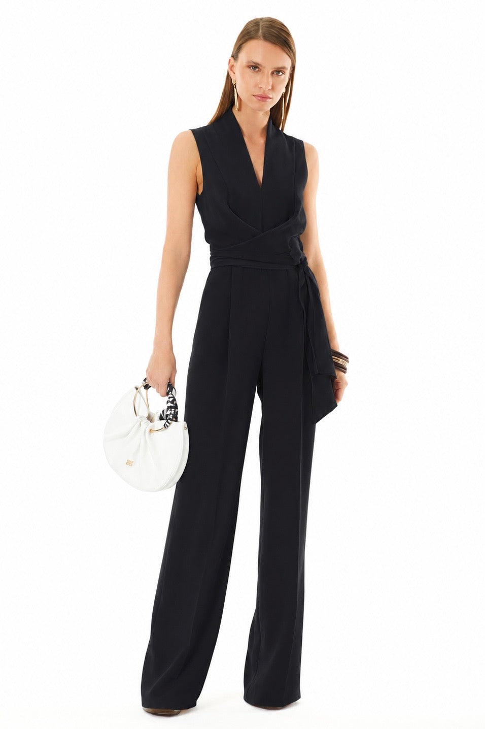 Wrap Belt Wide-Leg Jumpsuit