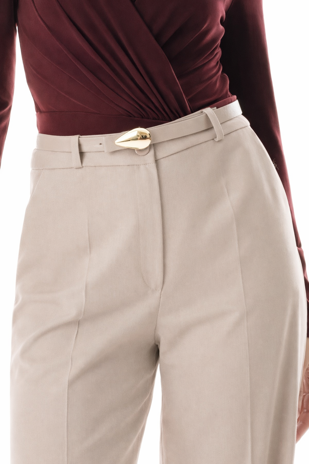 High Waist Straight Cut Pants