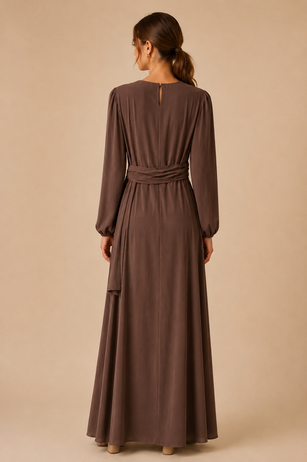 Gathered Wrap Maxi Dress