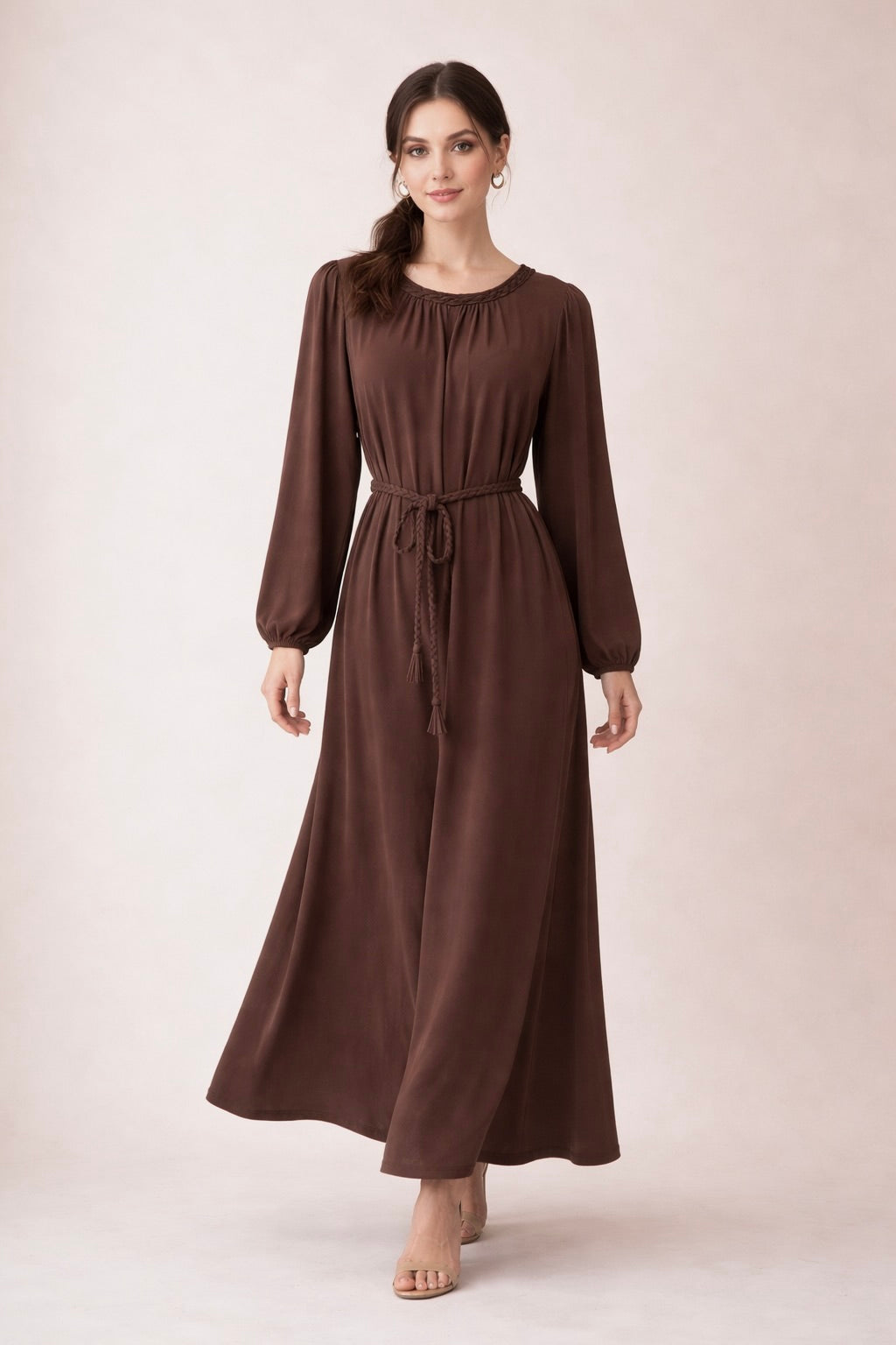 Braided Detail Long Dress