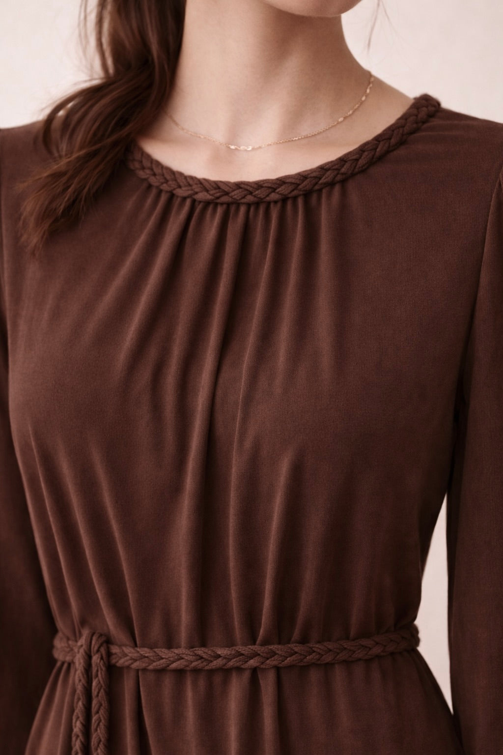 Braided Detail Long Dress