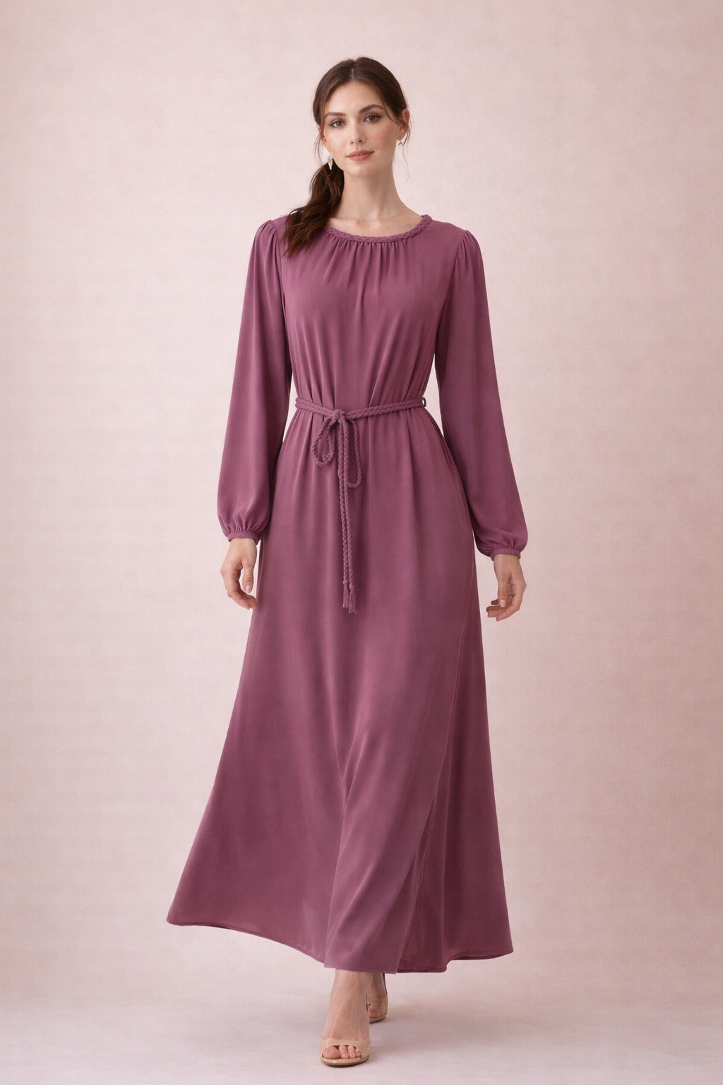 Braided Detail Long Dress