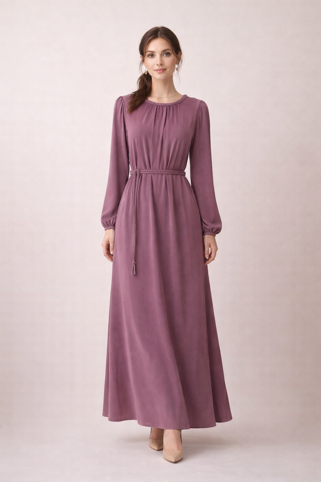 Braided Detail Long Dress
