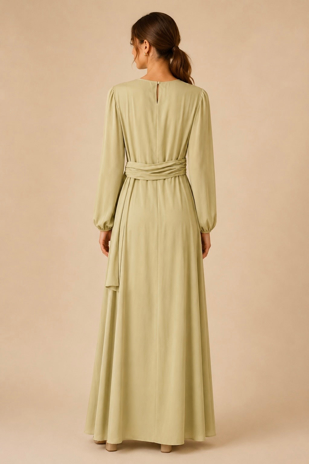 Gathered Wrap Maxi Dress