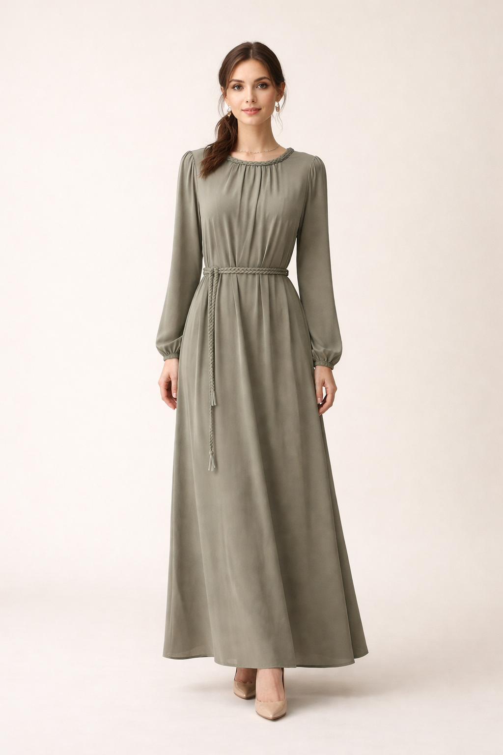 Braided Detail Long Dress
