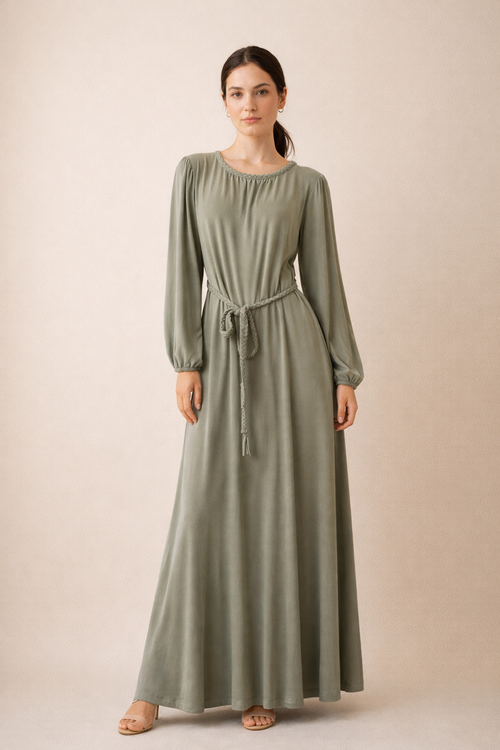 Braided Detail Long Dress