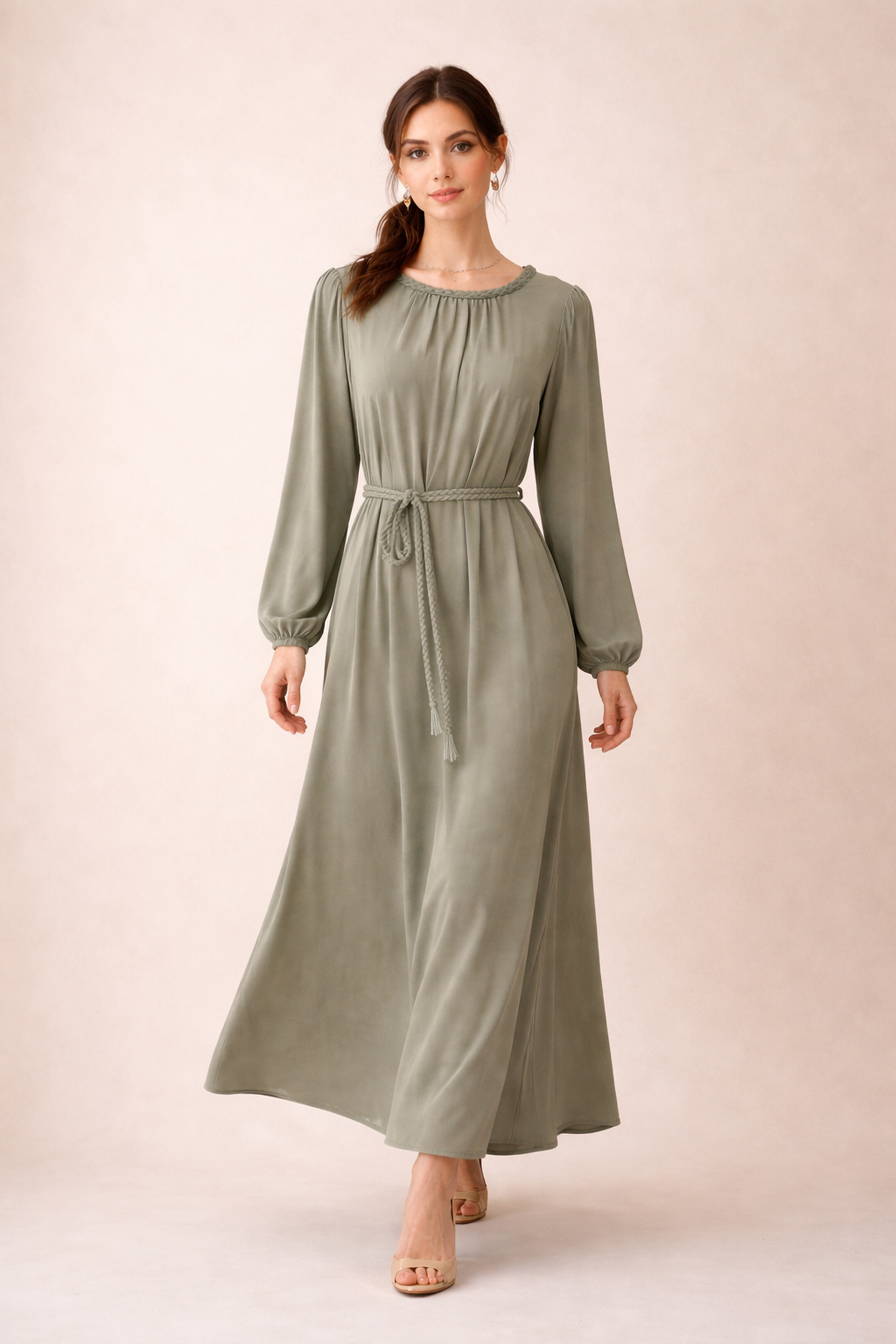 Braided Detail Long Dress