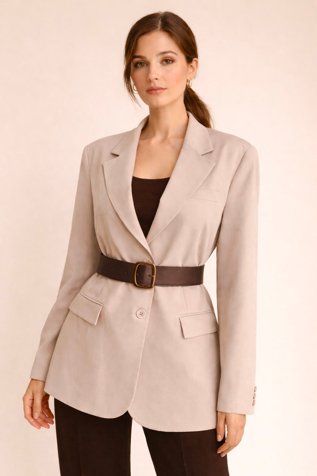 Belted Tailored Blazer