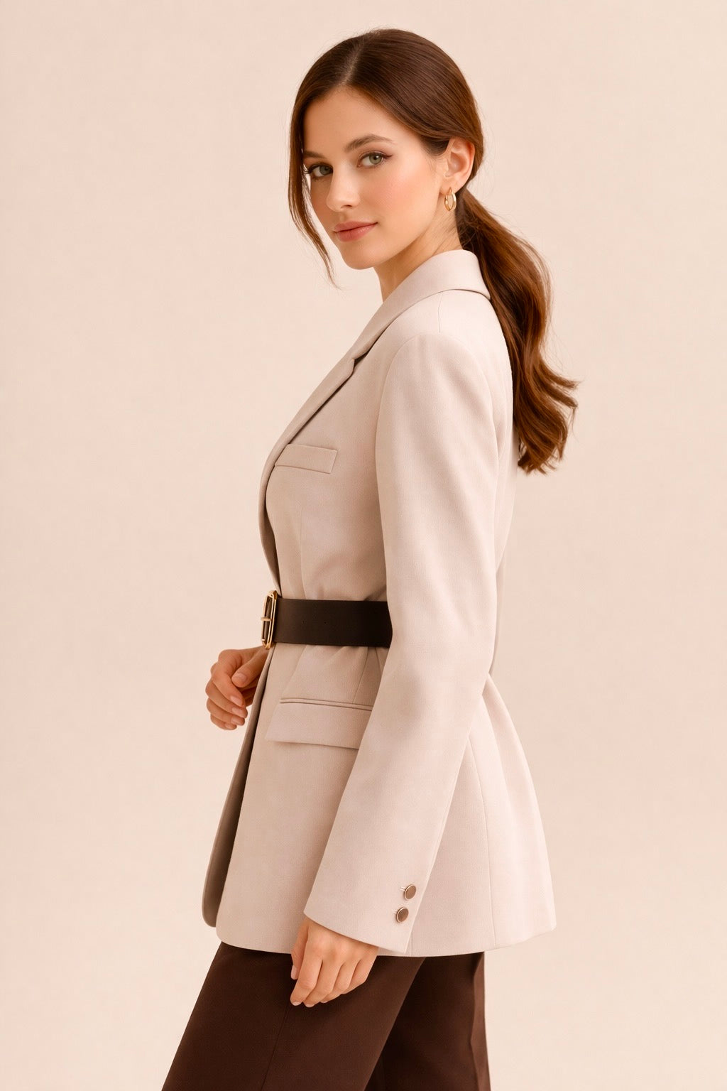 Belted Tailored Blazer