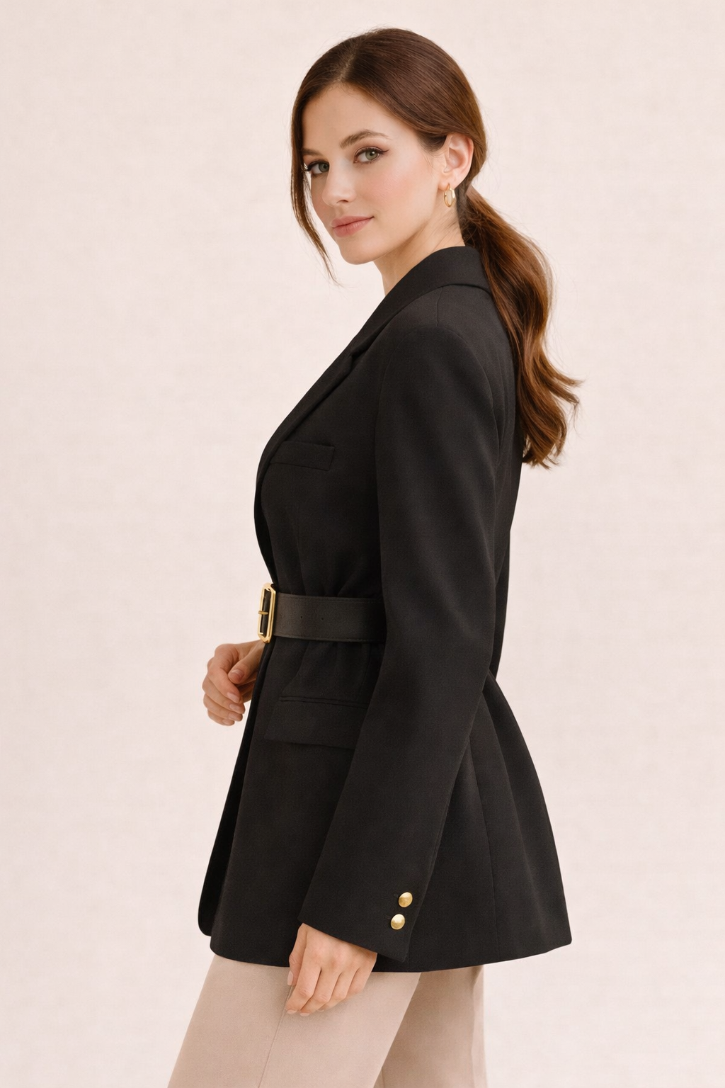 Belted Tailored Blazer