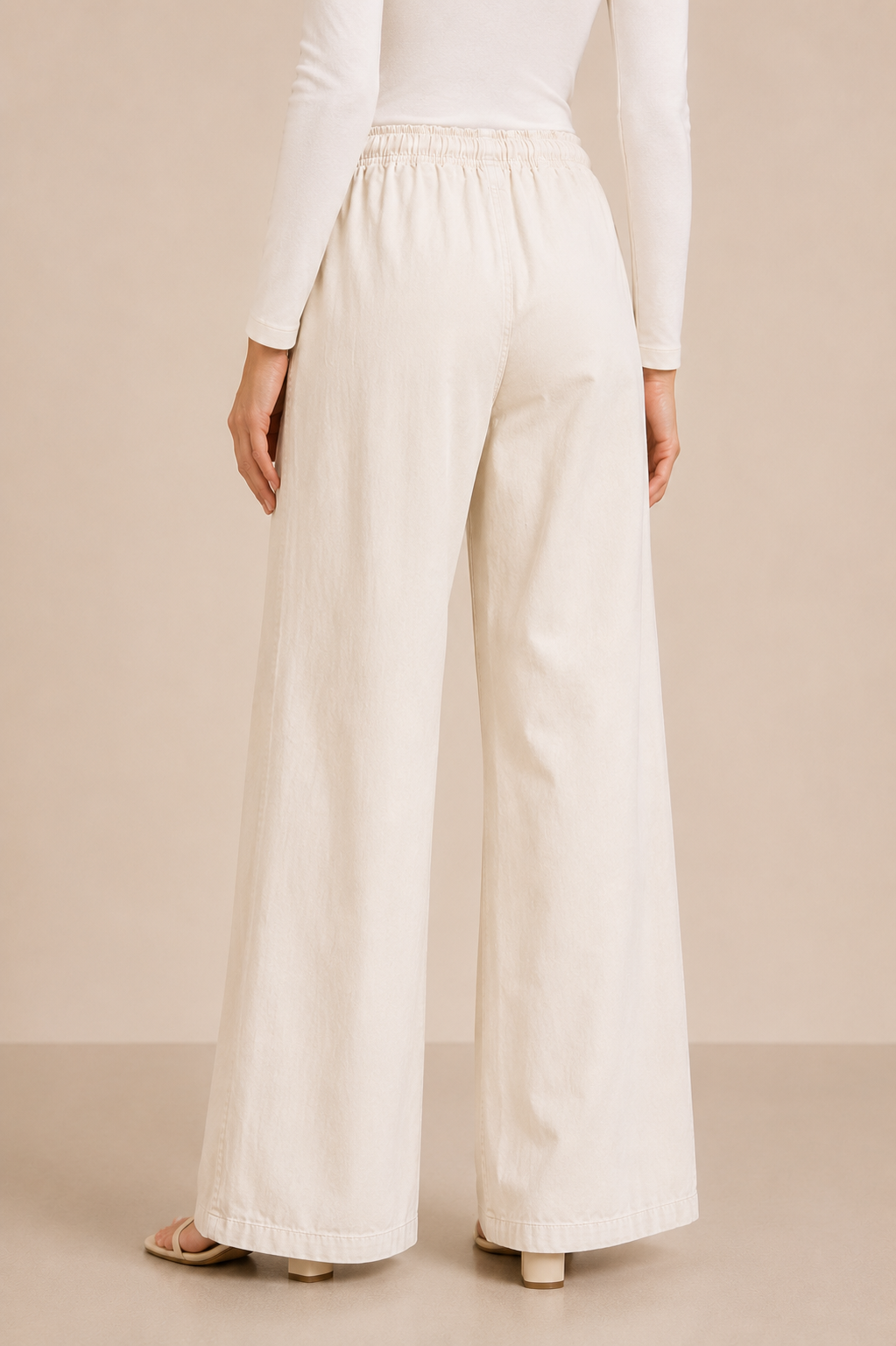 Relaxed Long Drawstring Pants