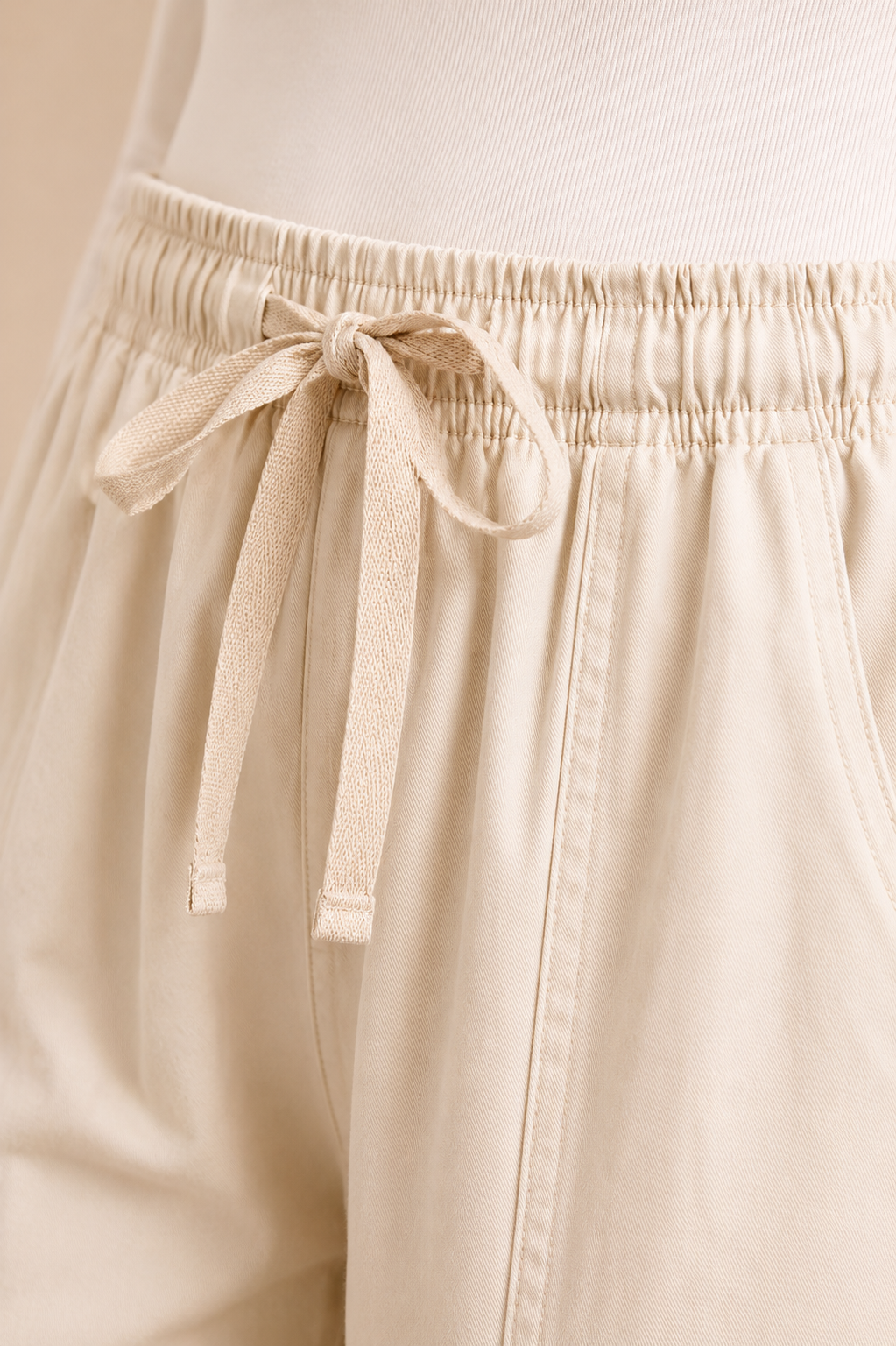 Relaxed Long Drawstring Pants