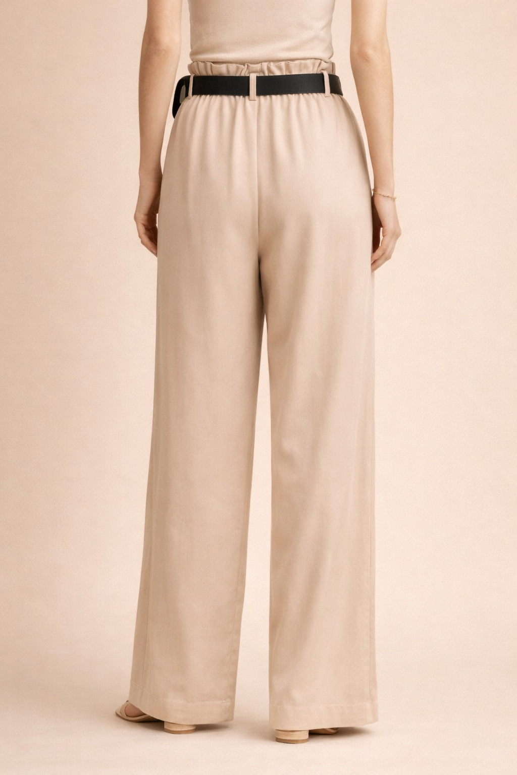 Elegant Belted Wide Leg Pants