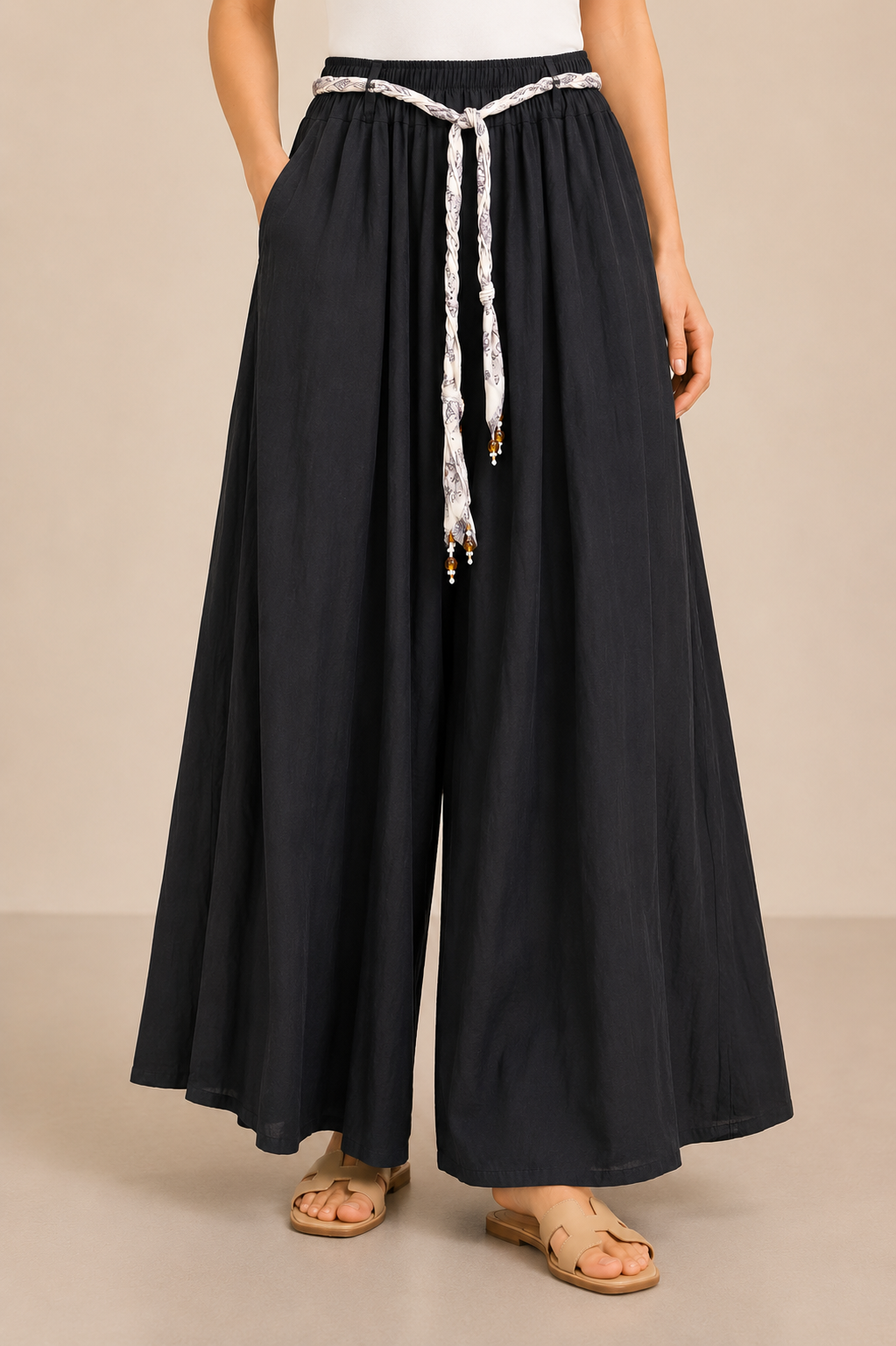 Flowy Tie Waist Pants