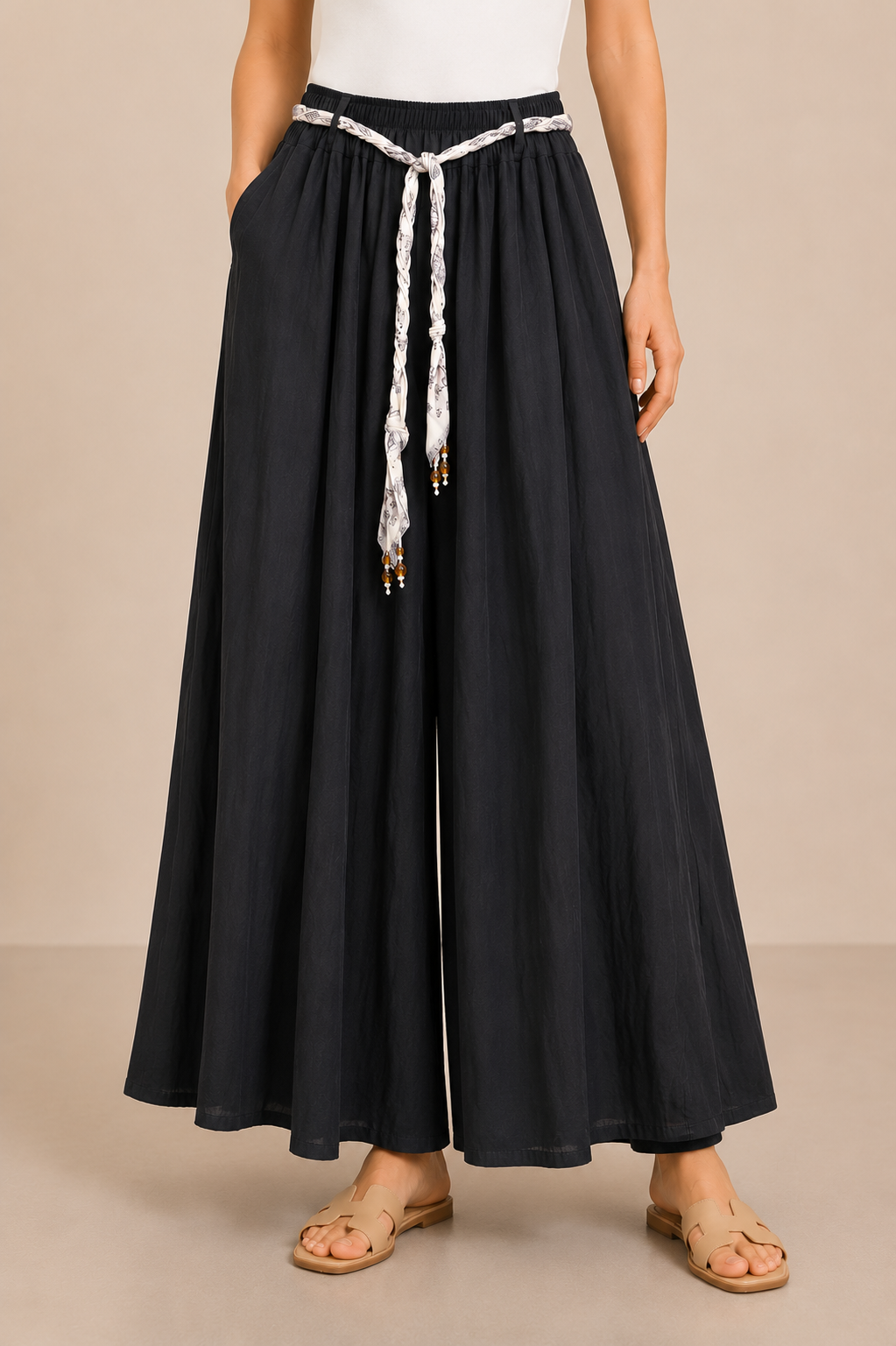 Flowy Tie Waist Pants