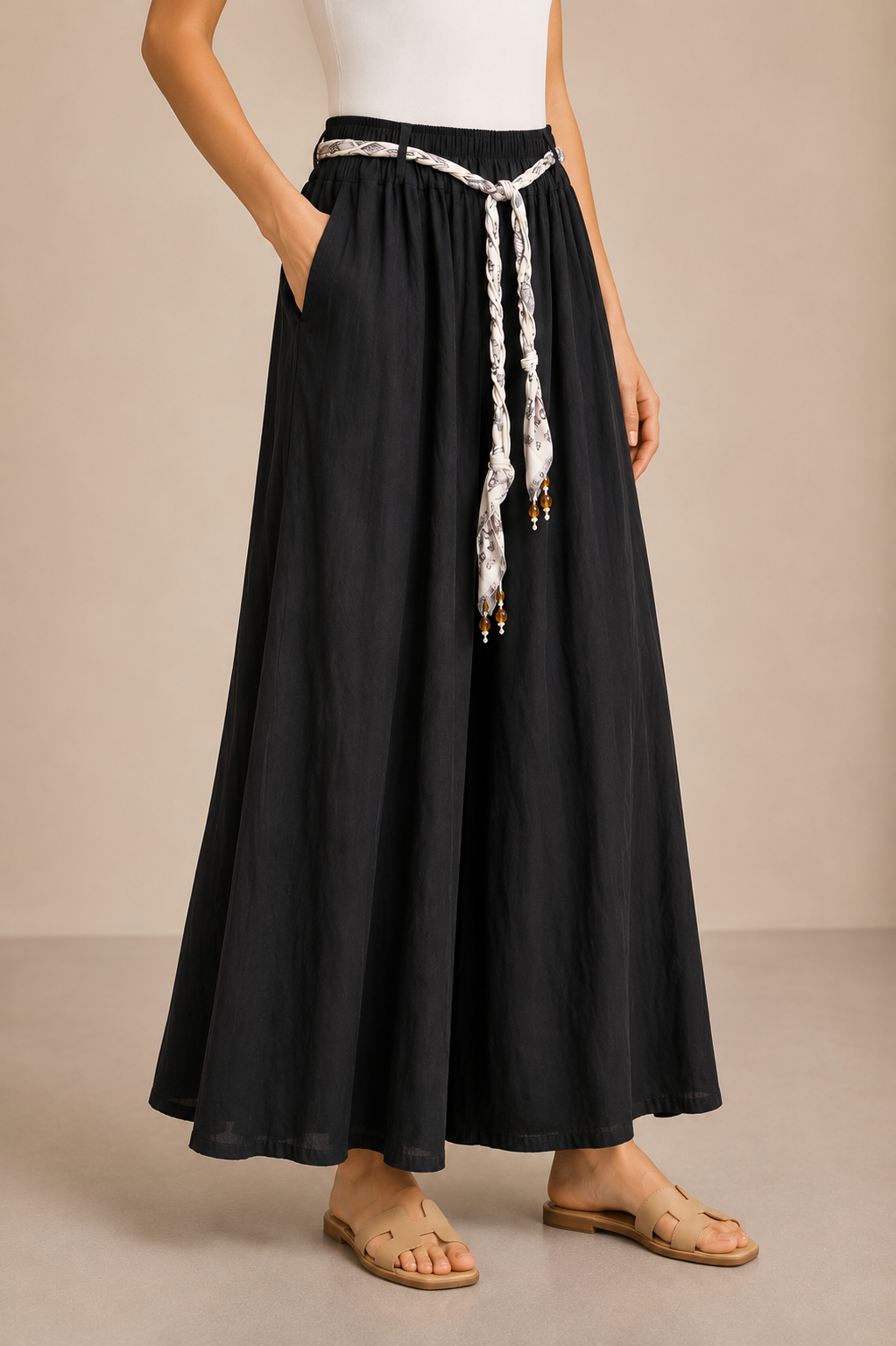 Flowy Tie Waist Pants