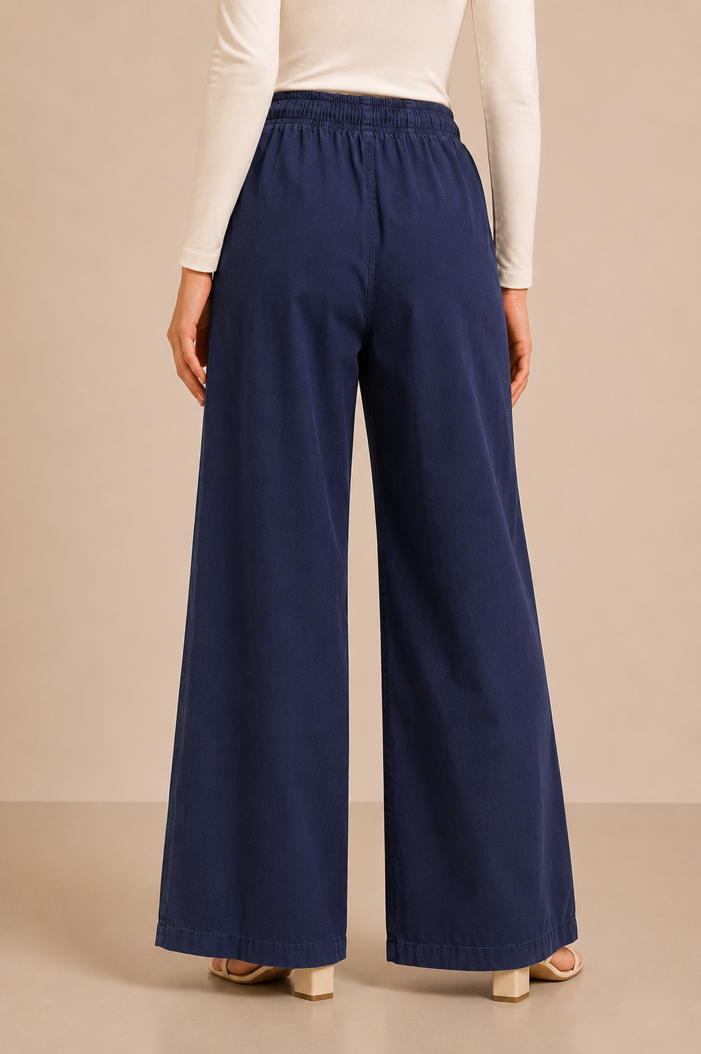 Relaxed Long Drawstring Pants