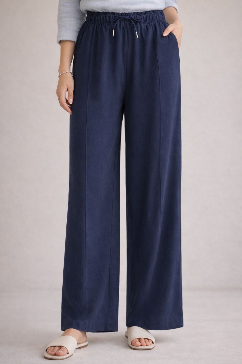 Casual Loose Pants with Elastic Waistband
