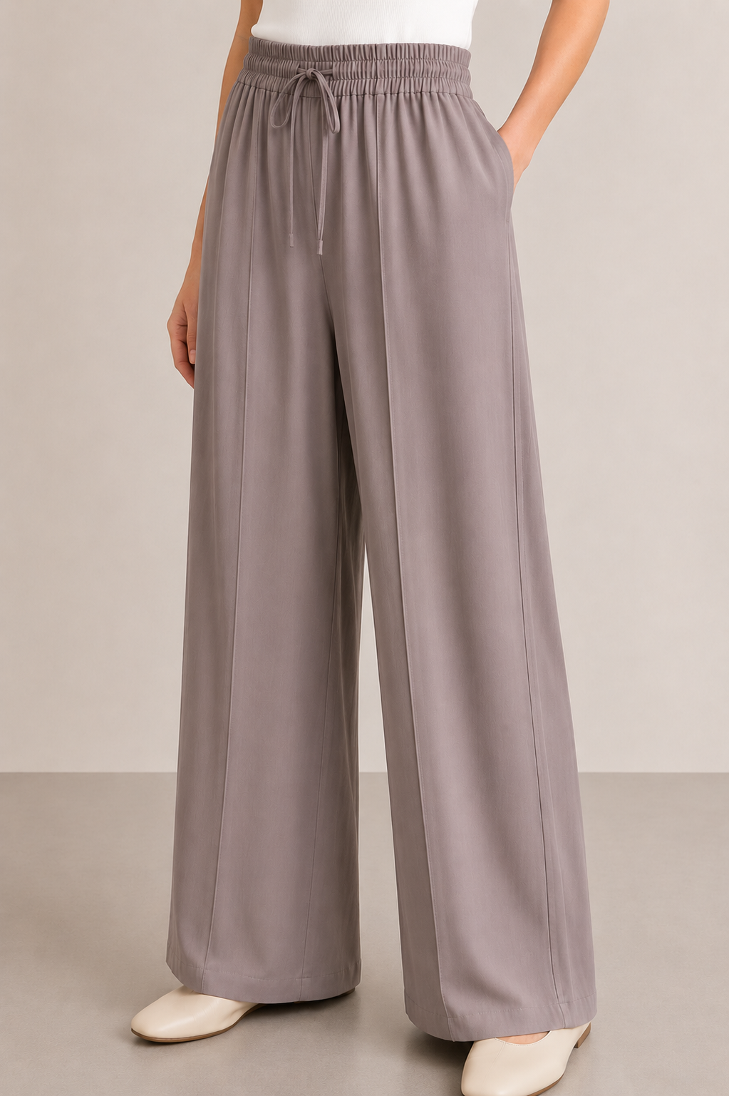 Relaxed Wide Leg Pants