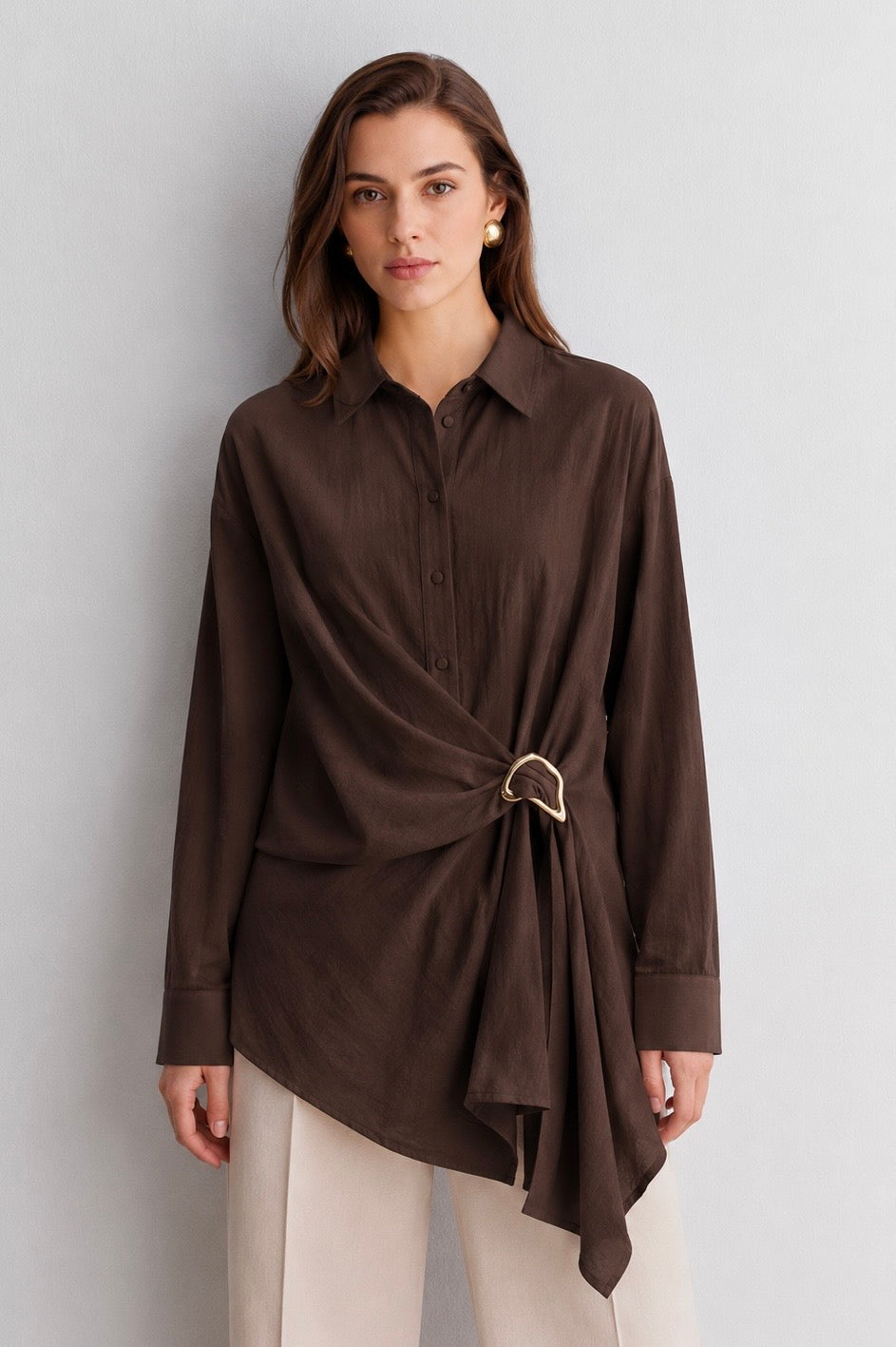 Wrap Ring Detail Shirt