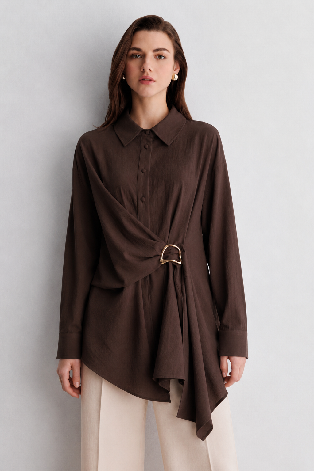 Wrap Ring Detail Shirt