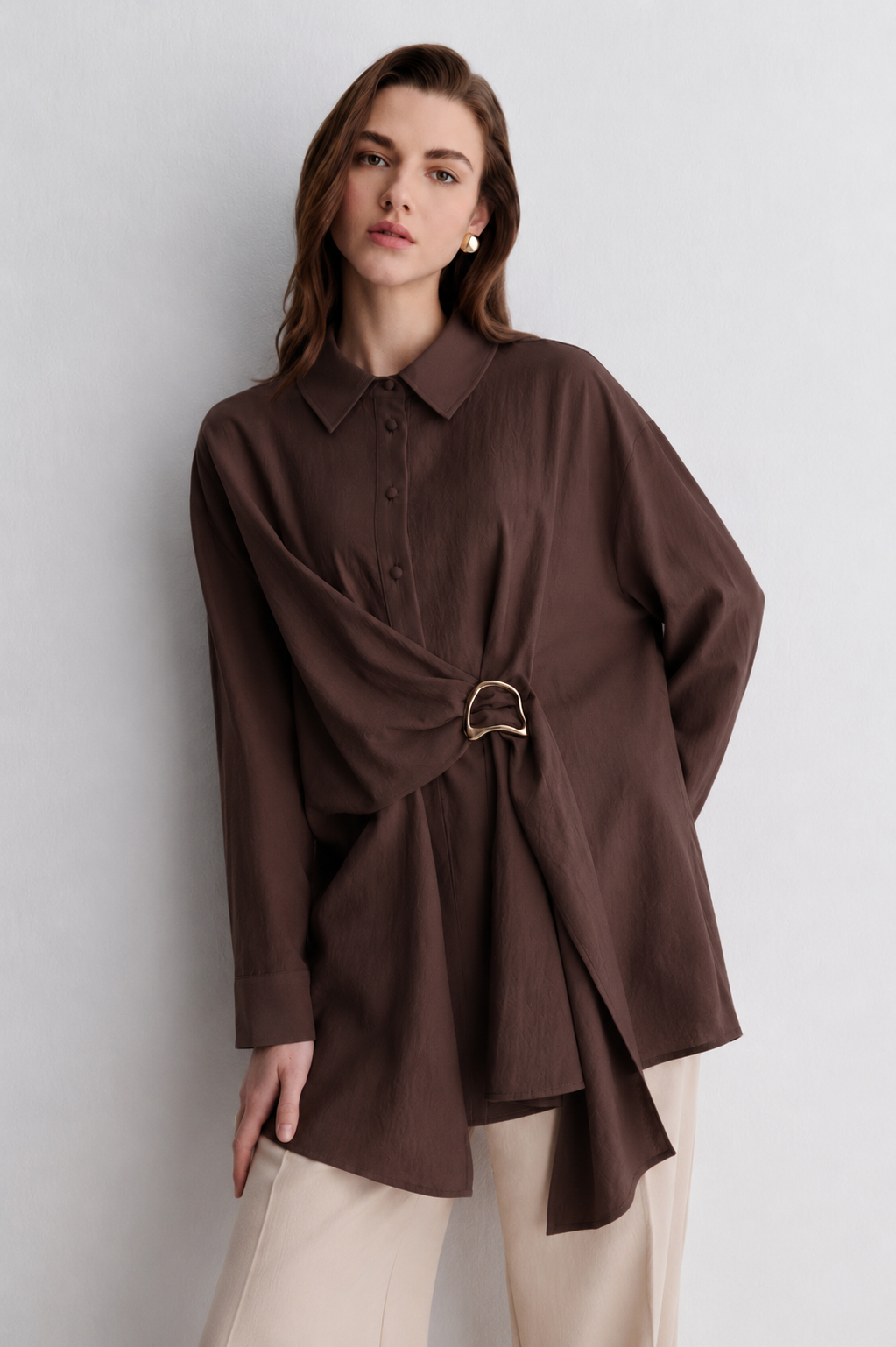 Wrap Ring Detail Shirt