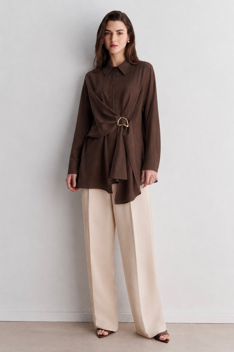 Wrap Ring Detail Shirt