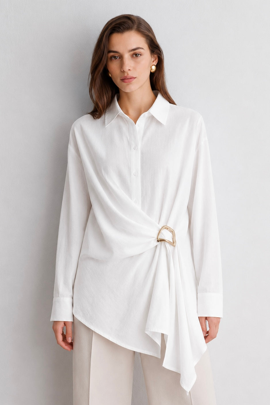 Wrap Ring Detail Shirt