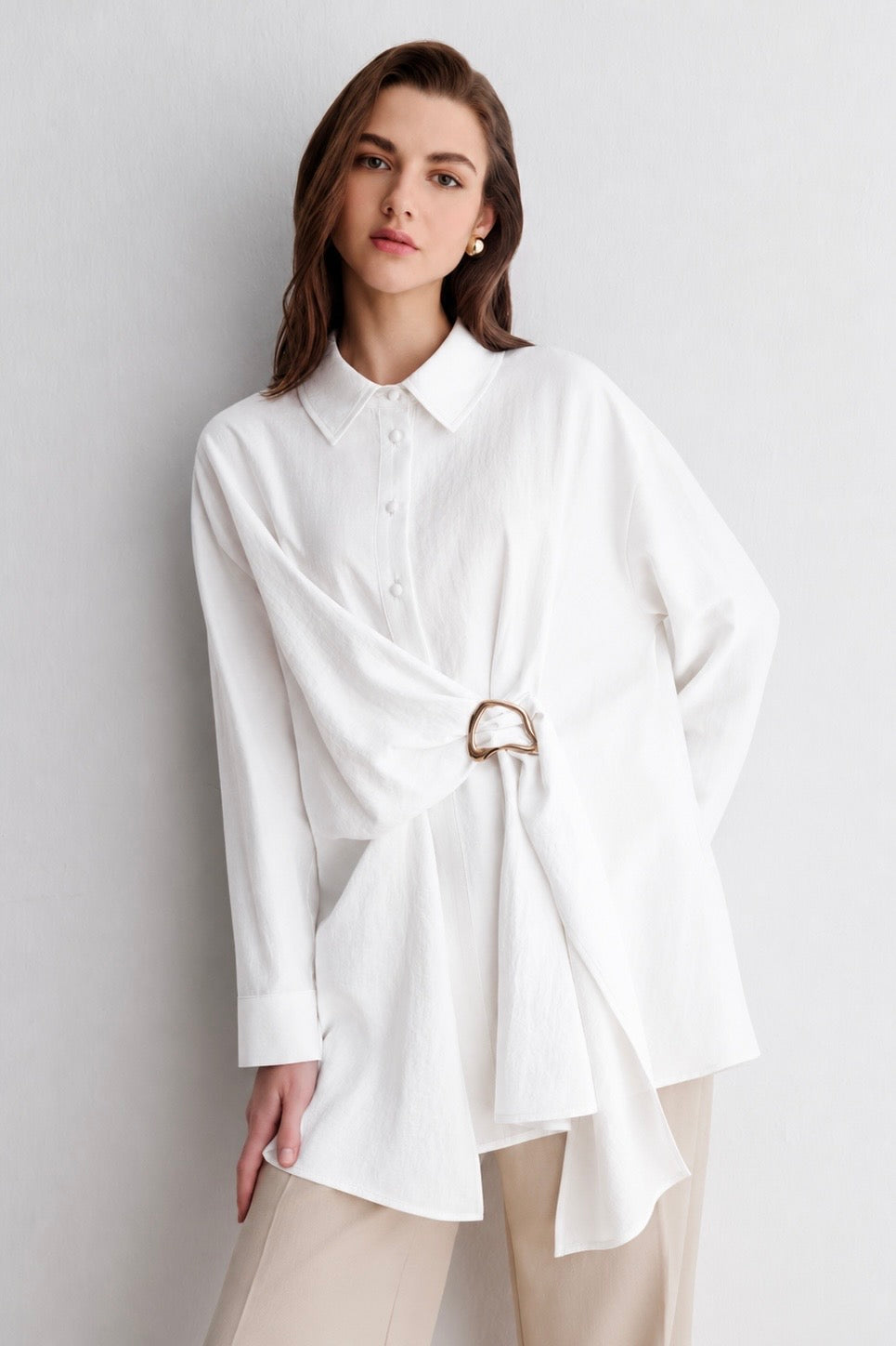 Wrap Ring Detail Shirt