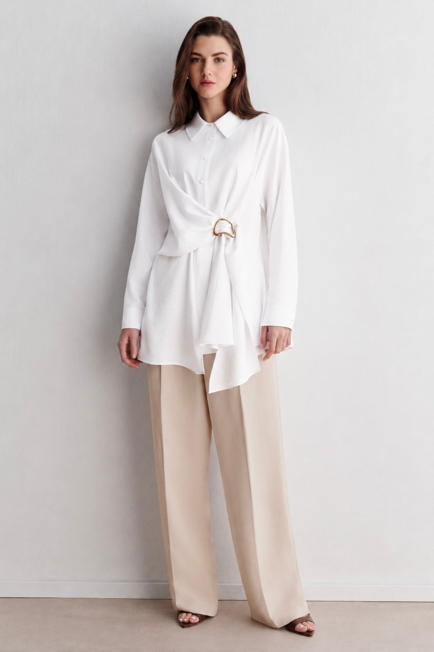 Wrap Ring Detail Shirt