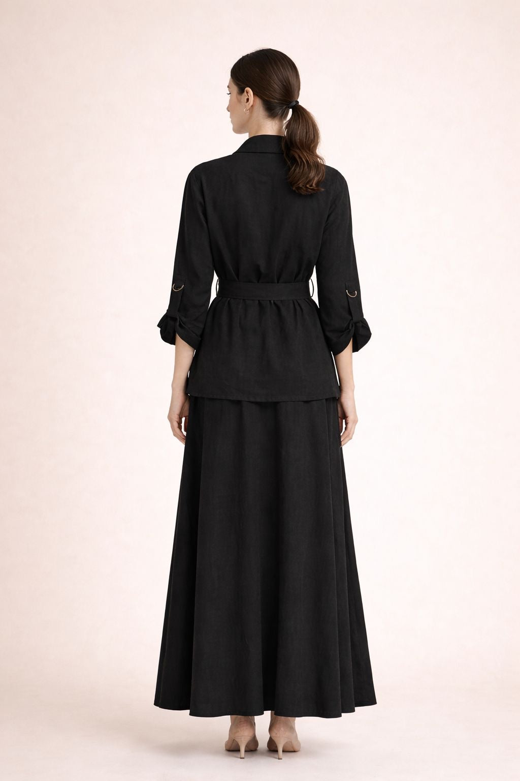 Belted Jacket & Skirt Set