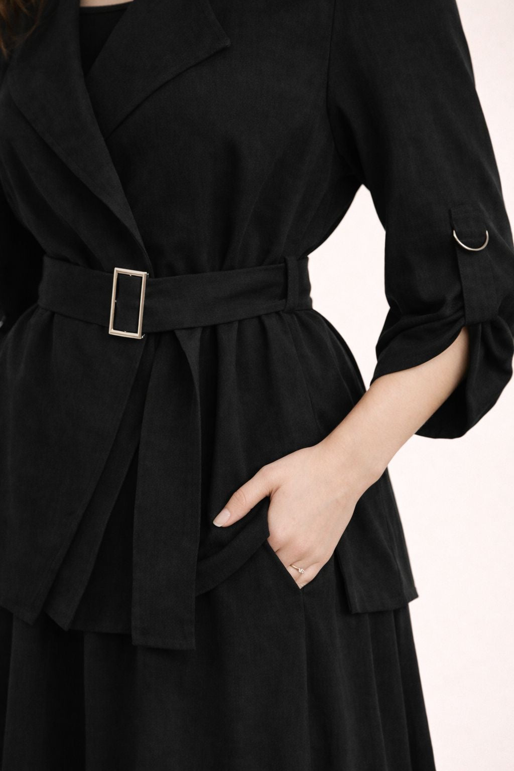 Belted Jacket & Skirt Set