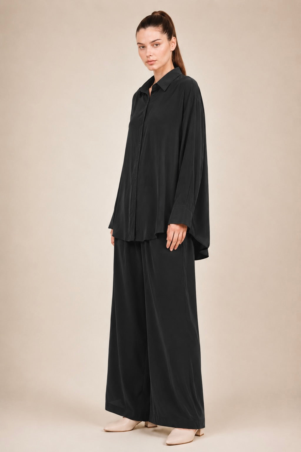 Adjustable Waist Shirt Pants Set