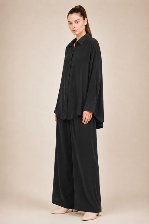 Adjustable Waist Shirt Pants Set