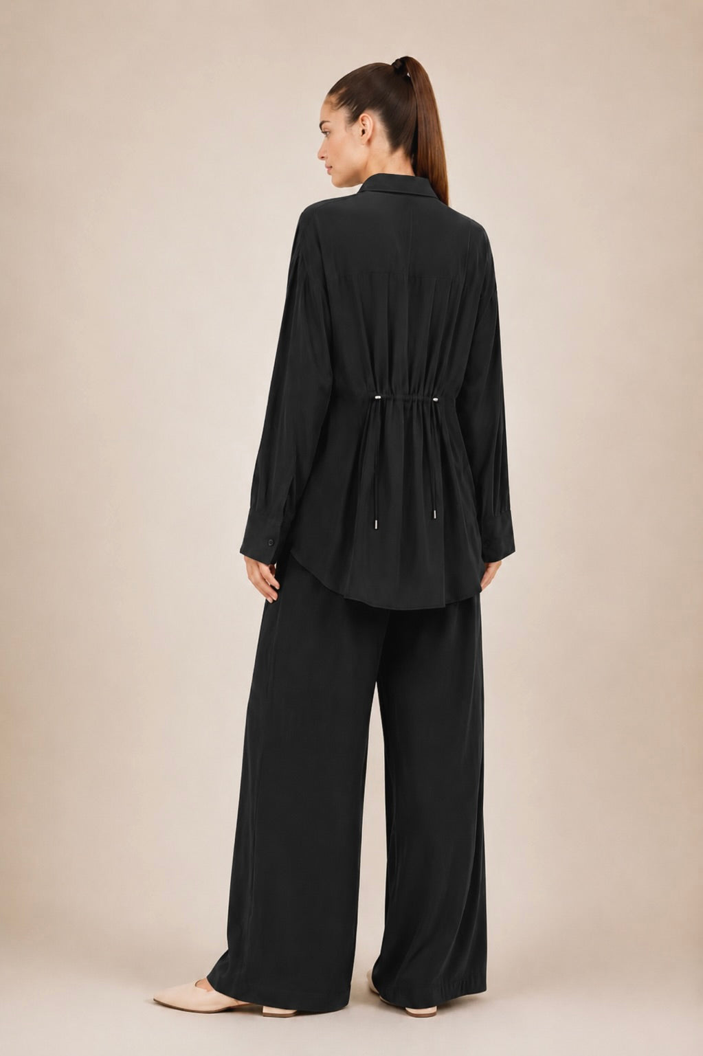 Adjustable Waist Shirt Pants Set