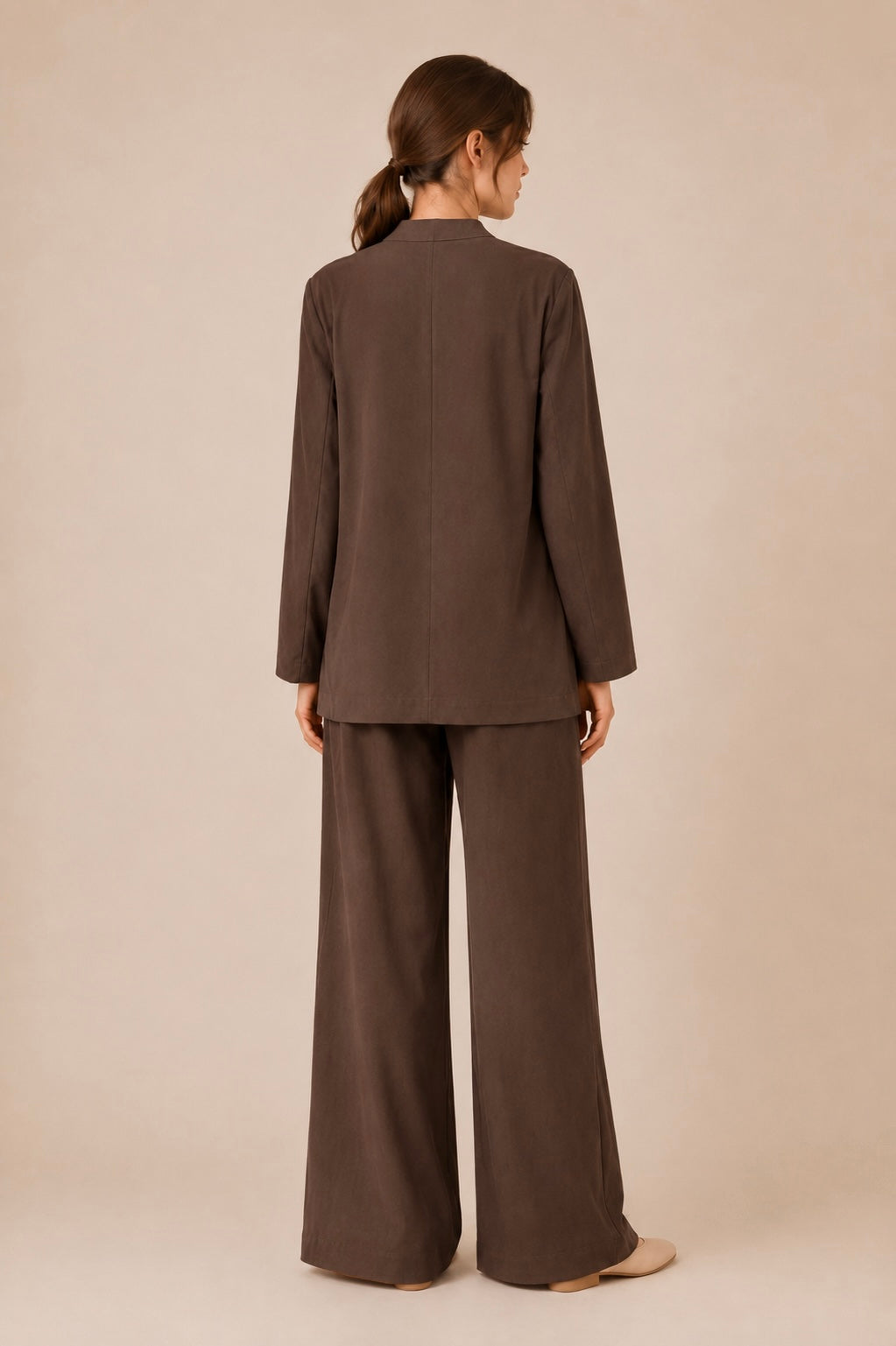 Button Detail Wrap Pants Set