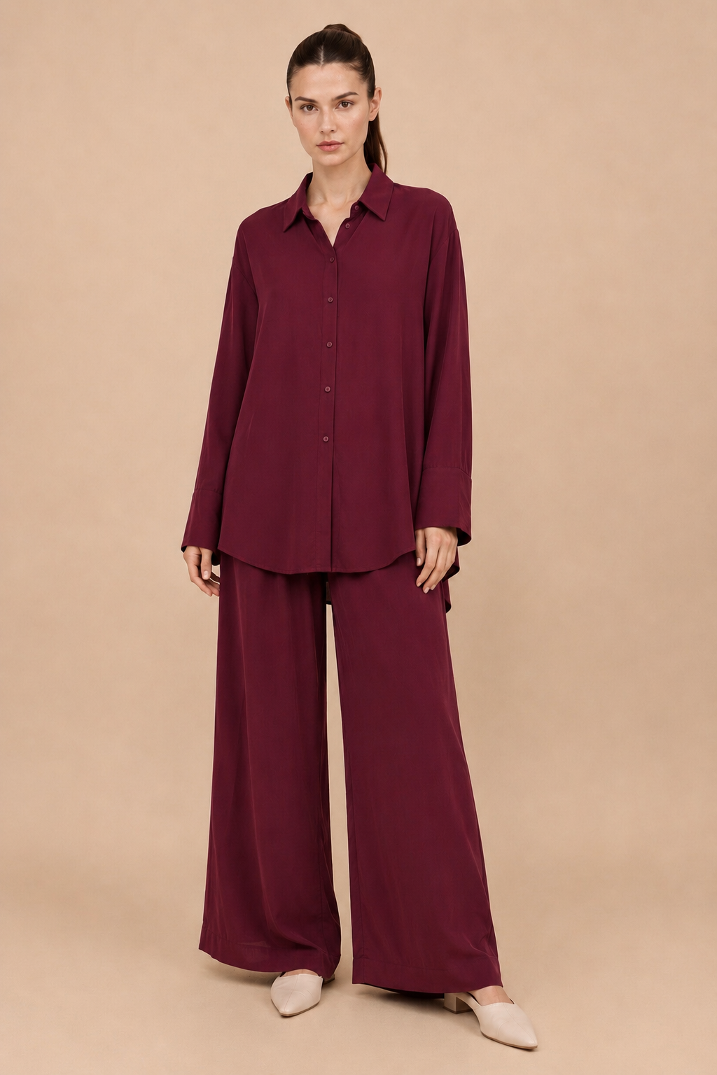 Adjustable Waist Shirt Pants Set