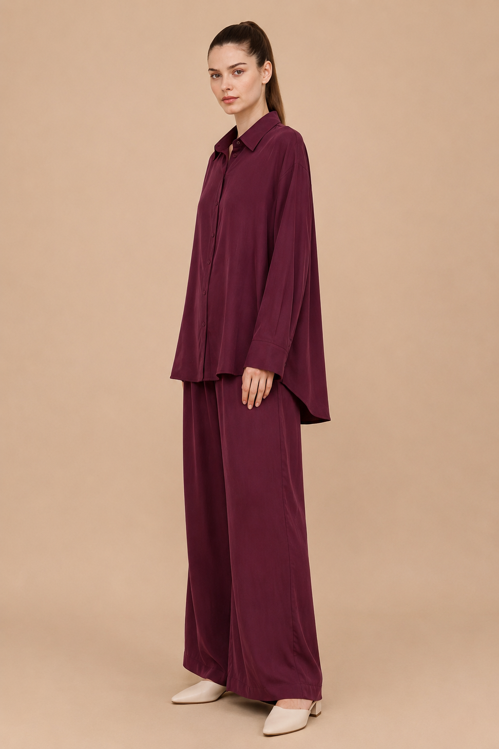 Adjustable Waist Shirt Pants Set