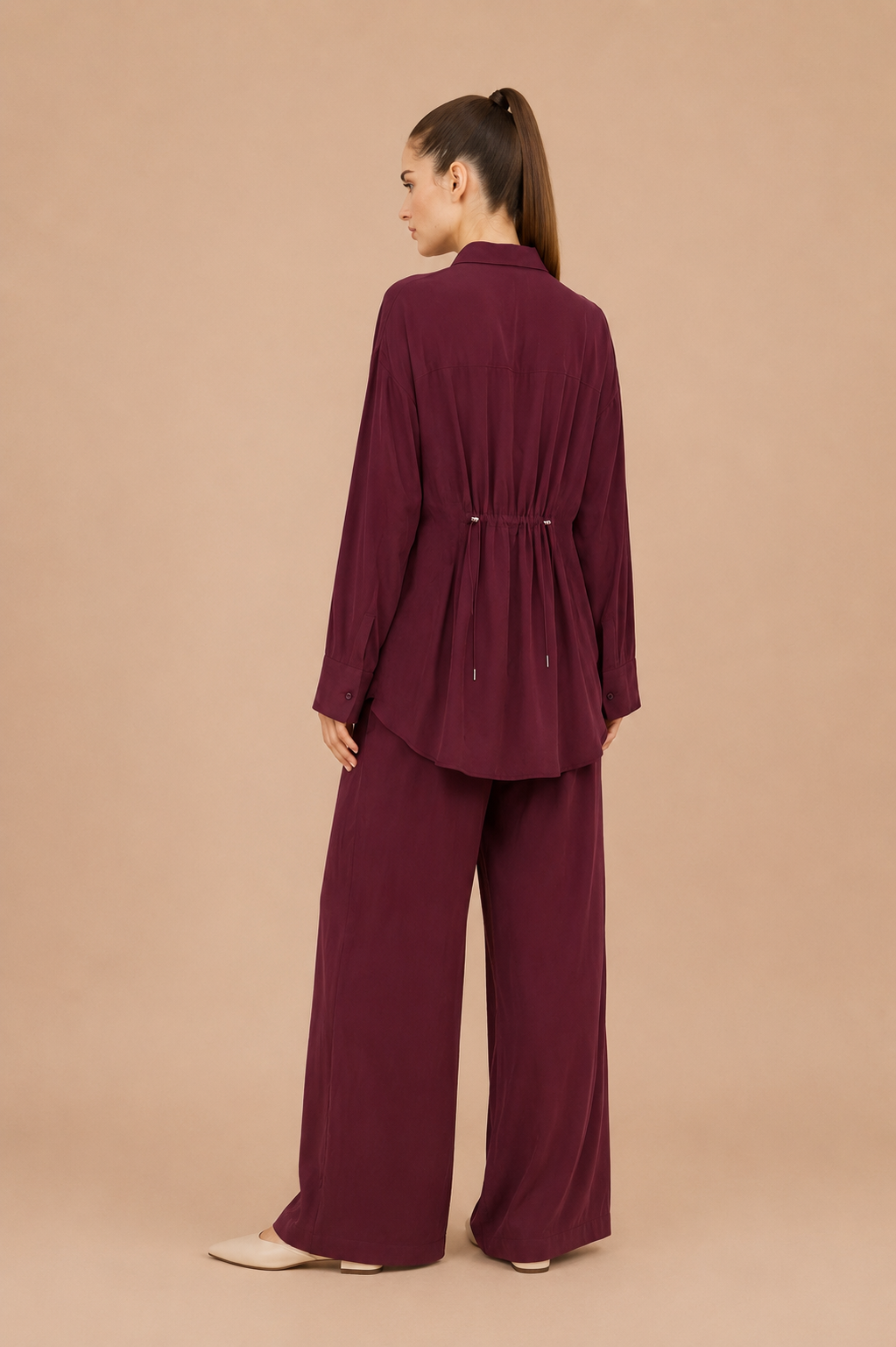 Adjustable Waist Shirt Pants Set