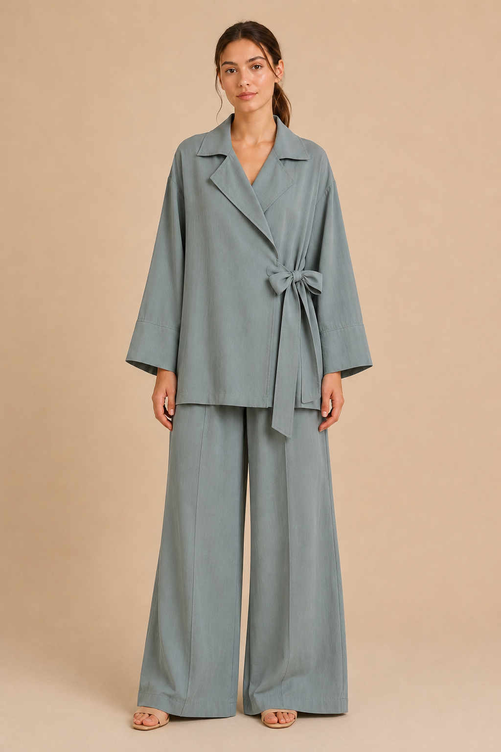 Wrap Tie Pants Set