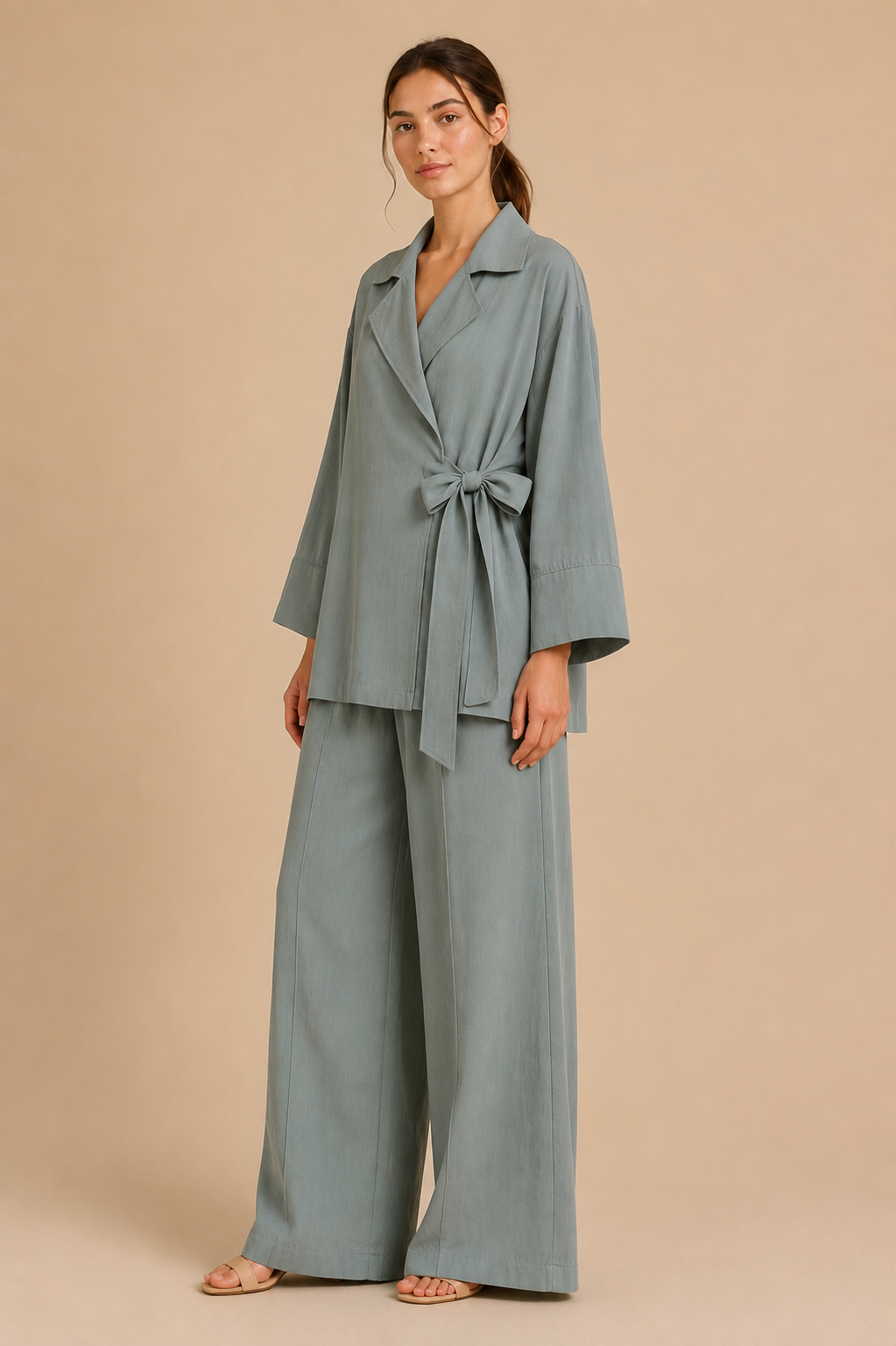 Wrap Tie Pants Set