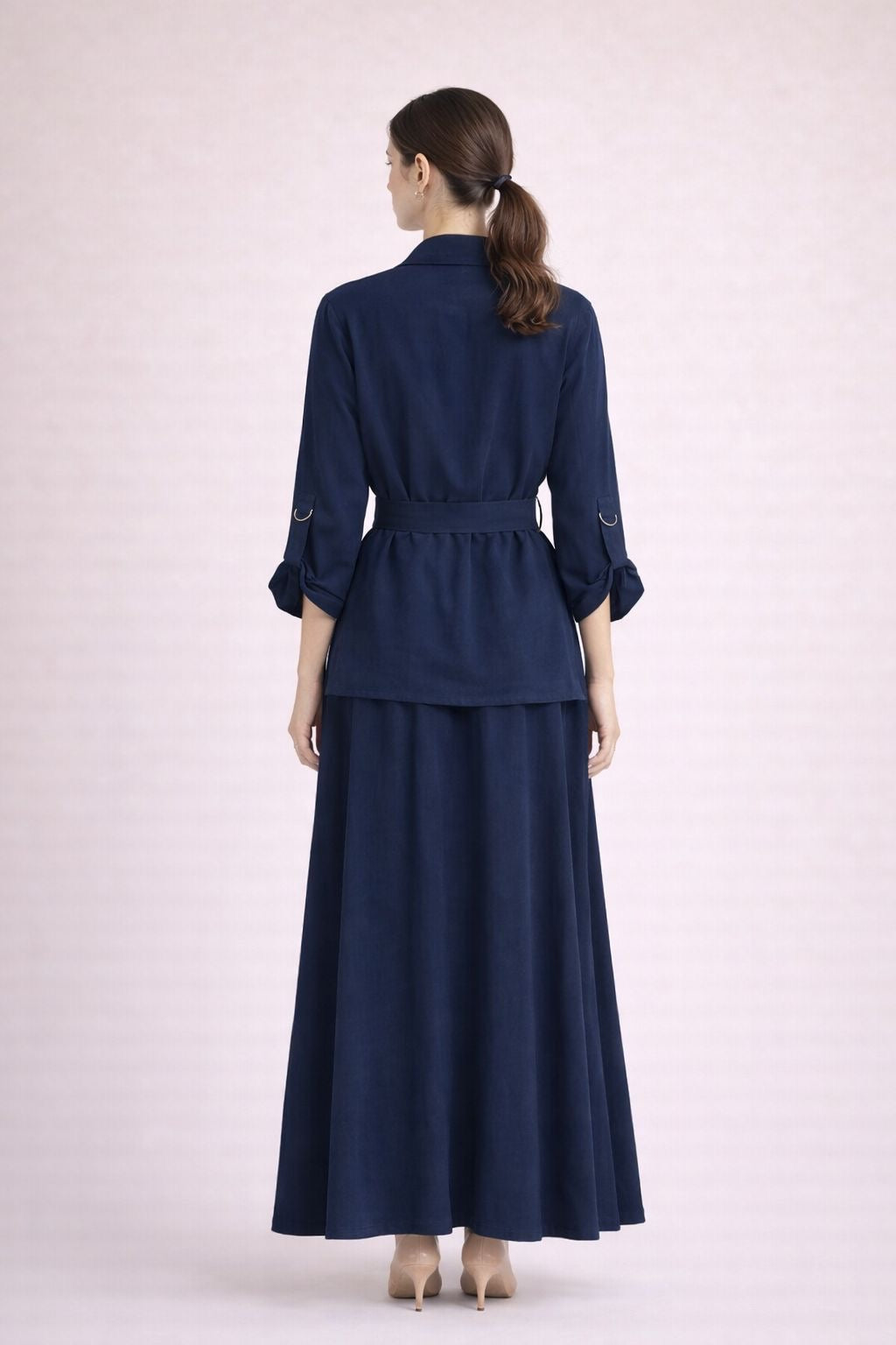 Belted Jacket & Skirt Set