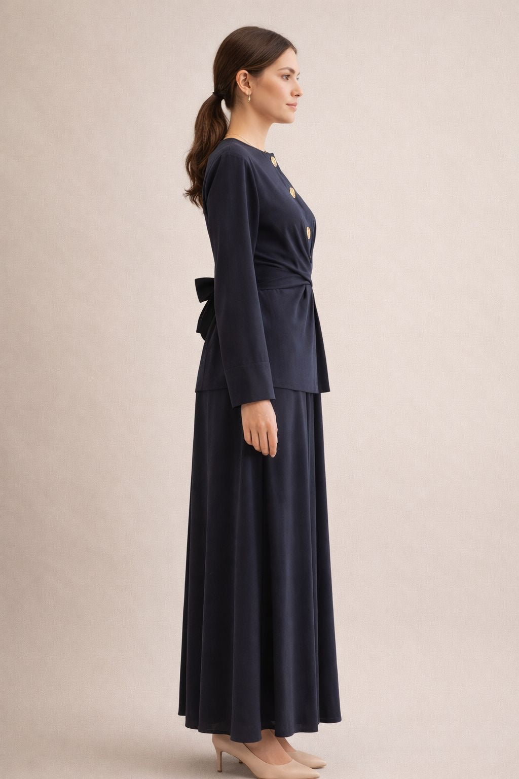 Cross Waist Skirt Set